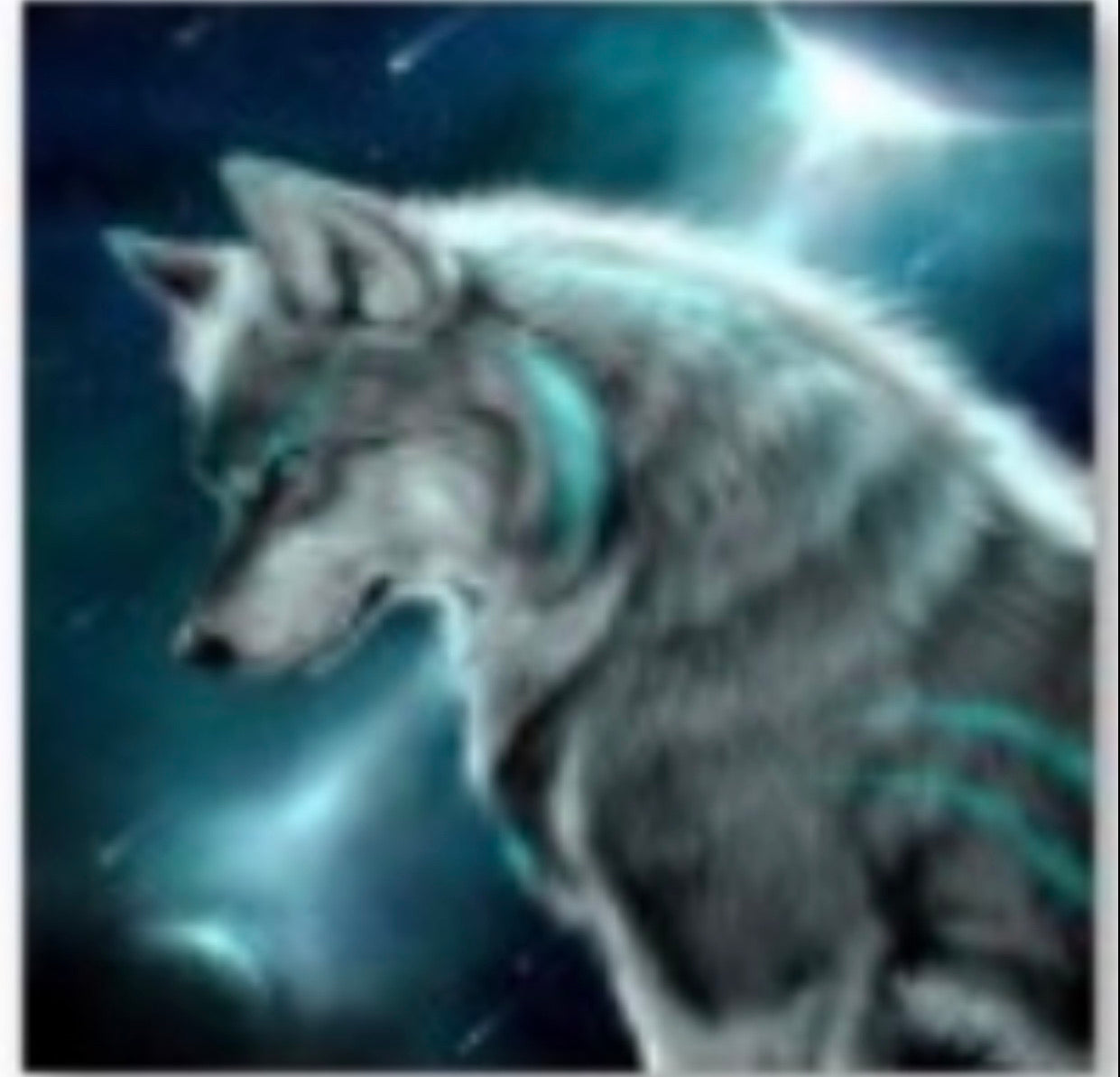 30 x 40 full round drill - moonlight wolf - HY6113