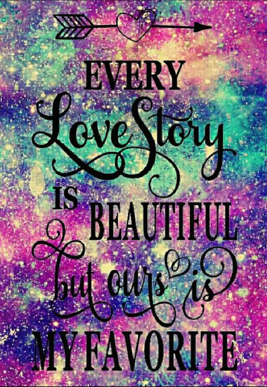 30 x 40 full round drill diamond painting - love story - HY013
