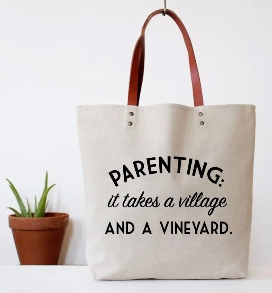canvas tote - parenting
