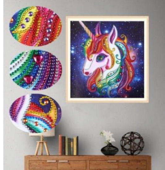 30 x 30 diamond painting rhinestone - unicorn - LP8019