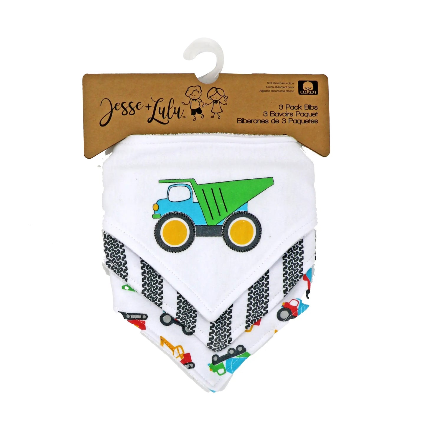 Construction Bandana Bib - Set of Three
