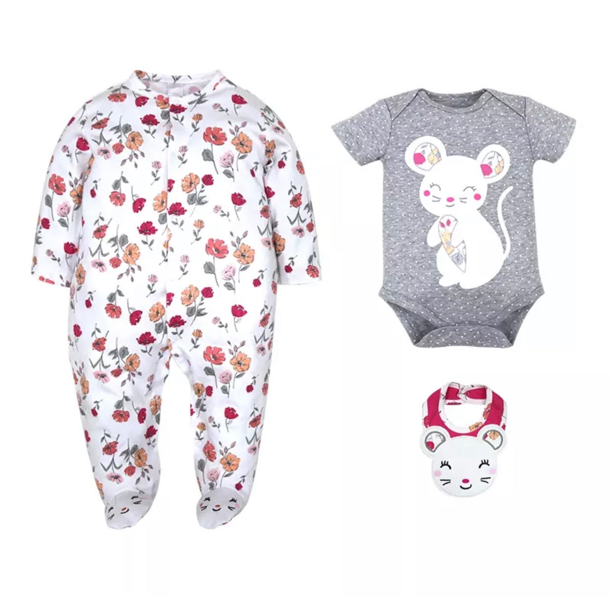 sleeper/creeper/bib set - mouse