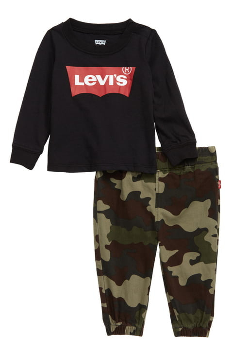 Levis black twill jogger set