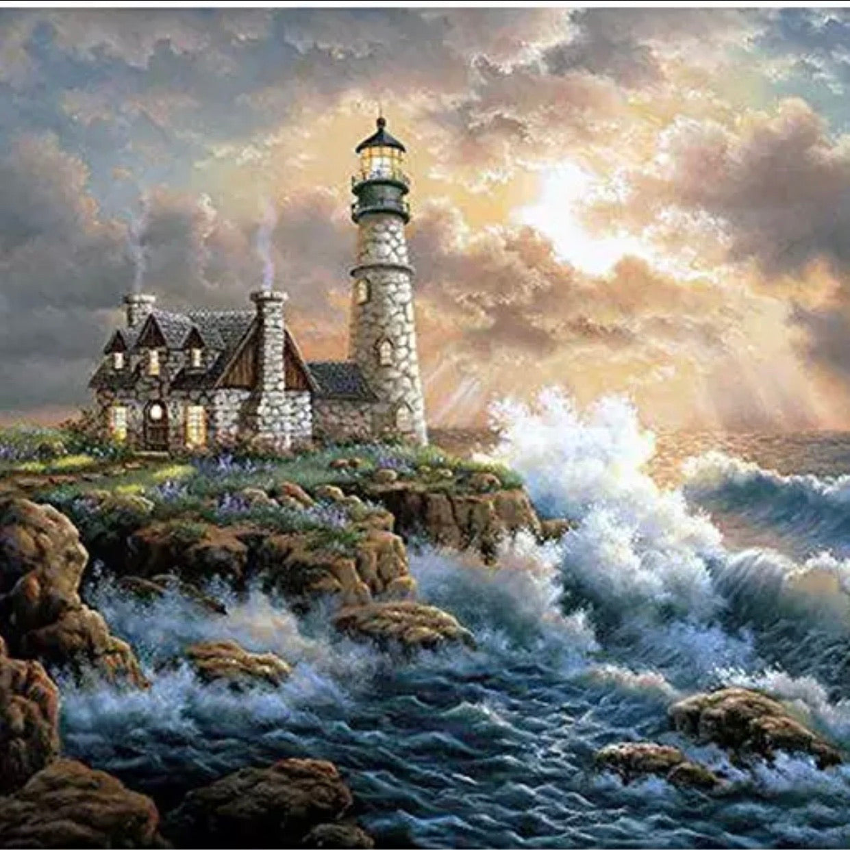 30 x 40 full diamond drill - lighthouse - HY232