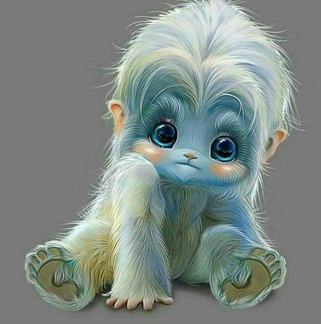 40 x 40 full square drill diamond painting-baby monster