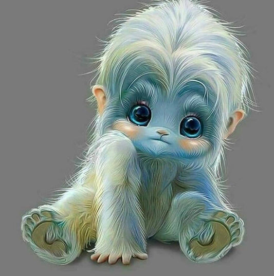 40 x 40 full square drill diamond painting-baby monster