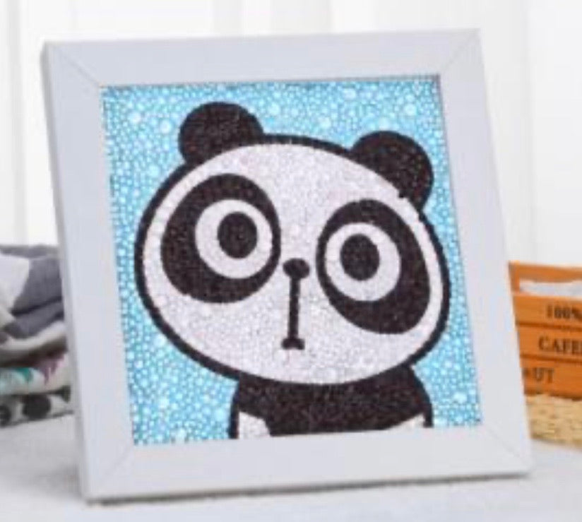 15 x 15 rhinestone diamond painting - panda AT024