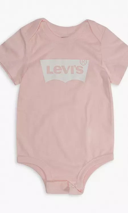 Levi's pink lady logo bodysuit set