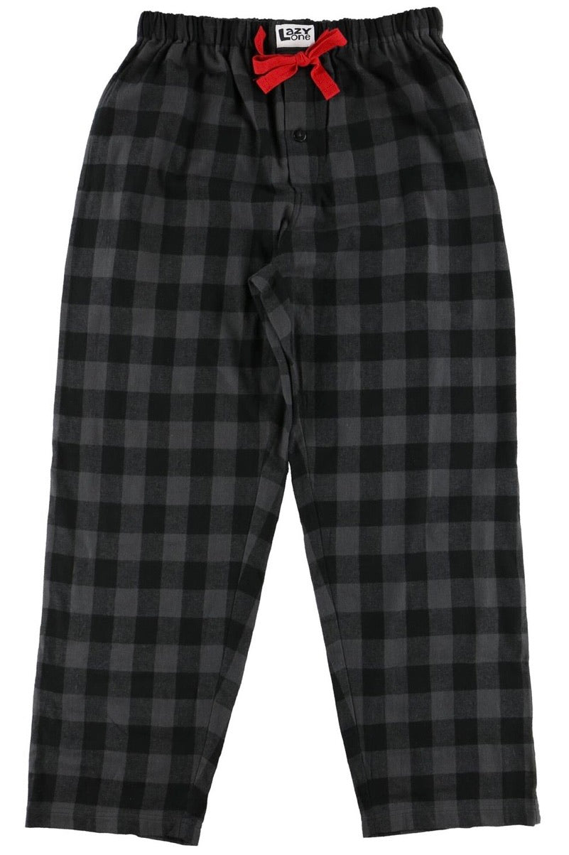 Lazy one moose plaid unisex - grey