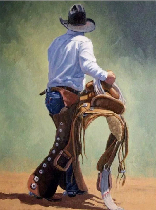 40 x 50 full square drill diamond painting - rodeo
