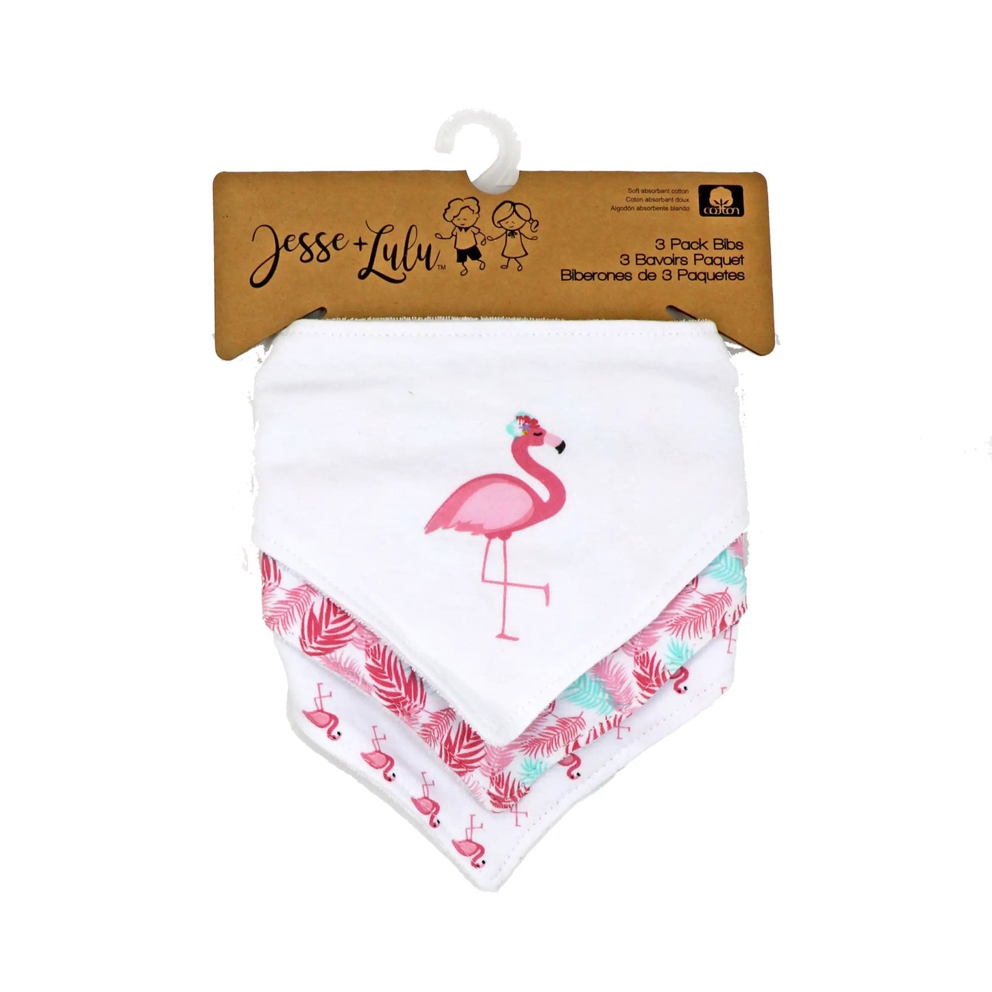 Flamingo Bandana Bib - Set of Three