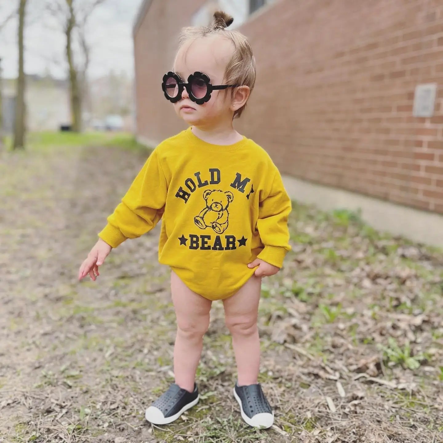 Hold My Bear Bubble Romper