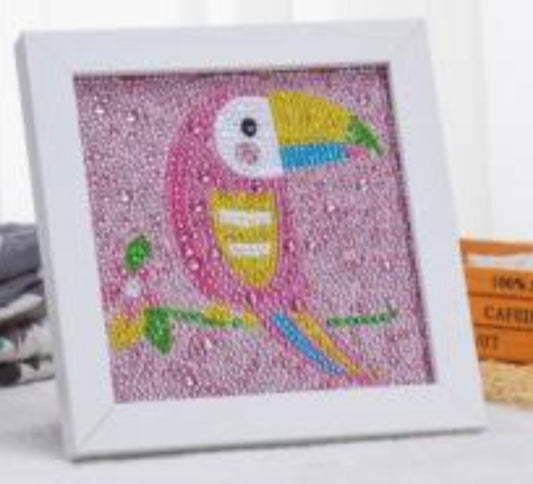 15 x 15 rhinestone drill diamond painting - toucan AT003