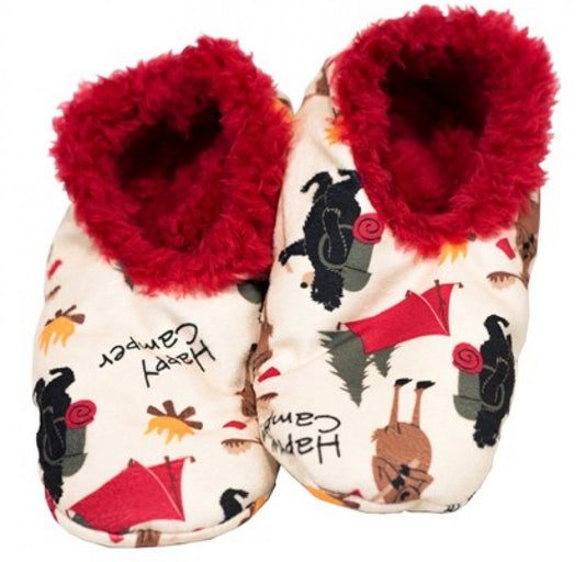 Lazy One fuzzy feet slipper -happy camper