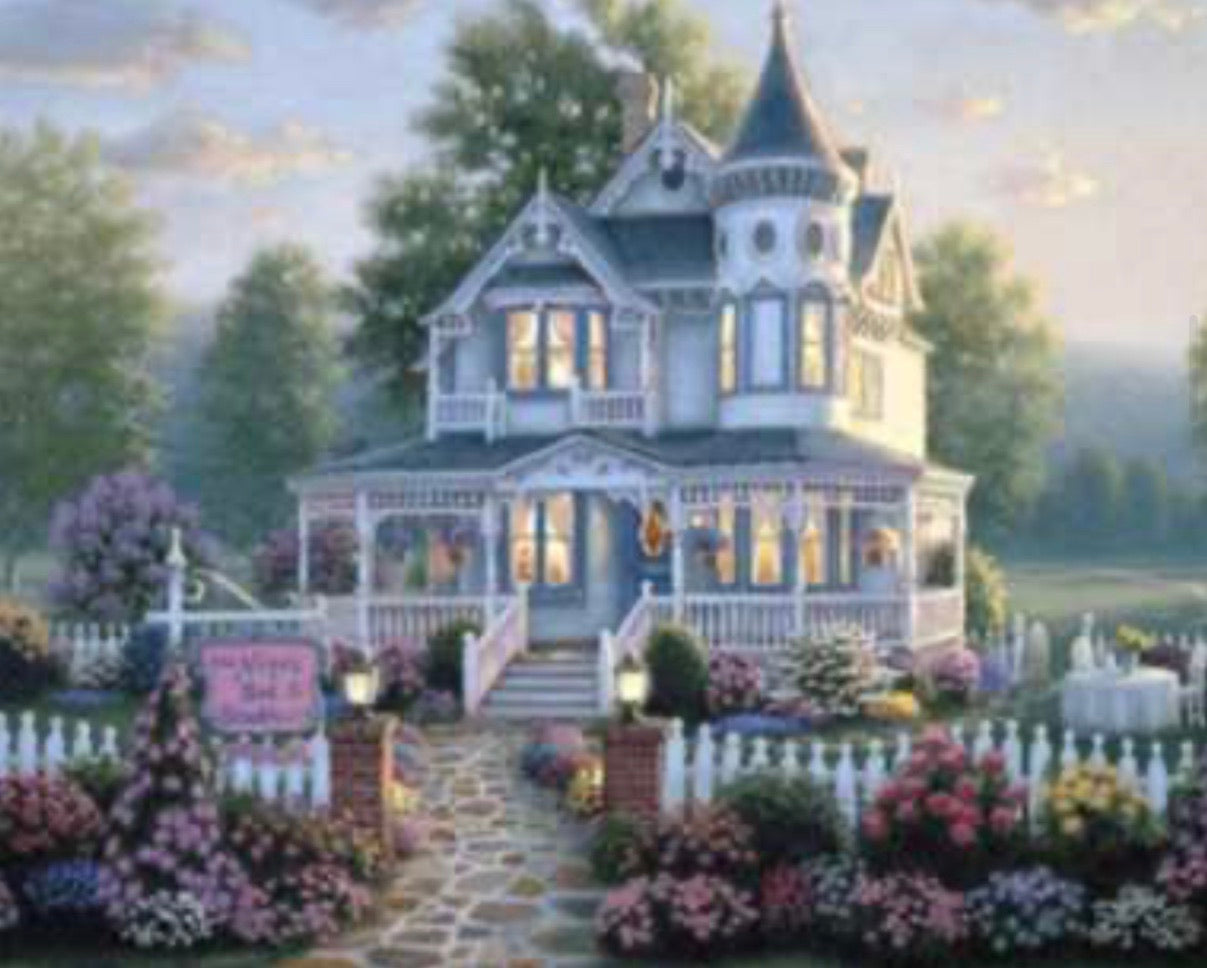 50 x 50 full square diamond painting TLS-6478 -victorian house