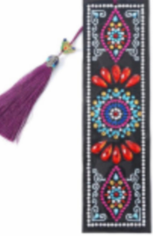 Diamond Painting Bookmark - datura flowers