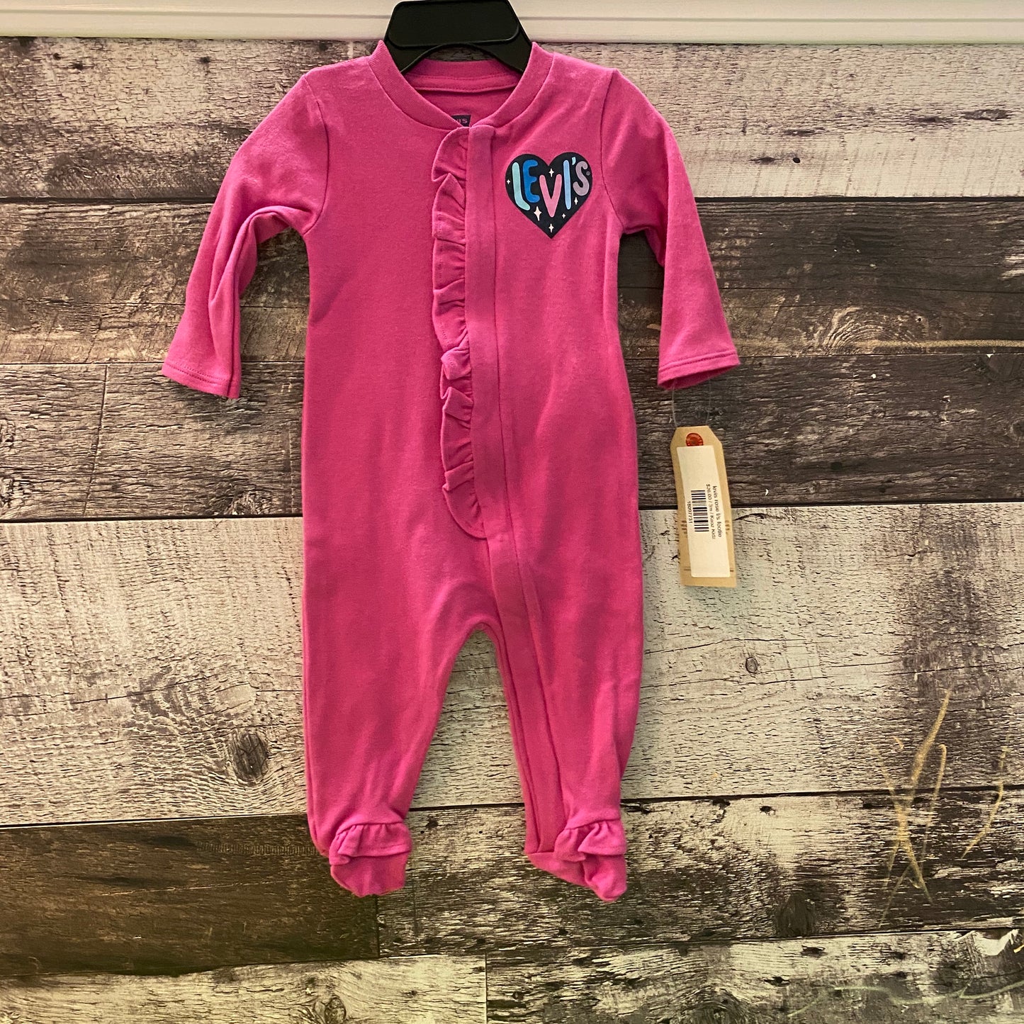 levis rose l/s footie