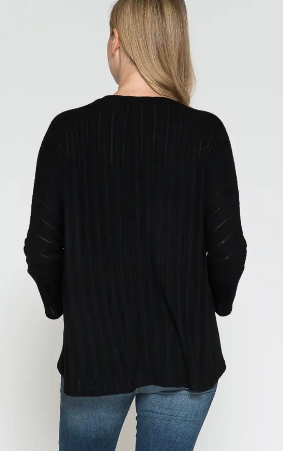 Maternity +Round Neck Long Sleeve Front Tied Dolman Top