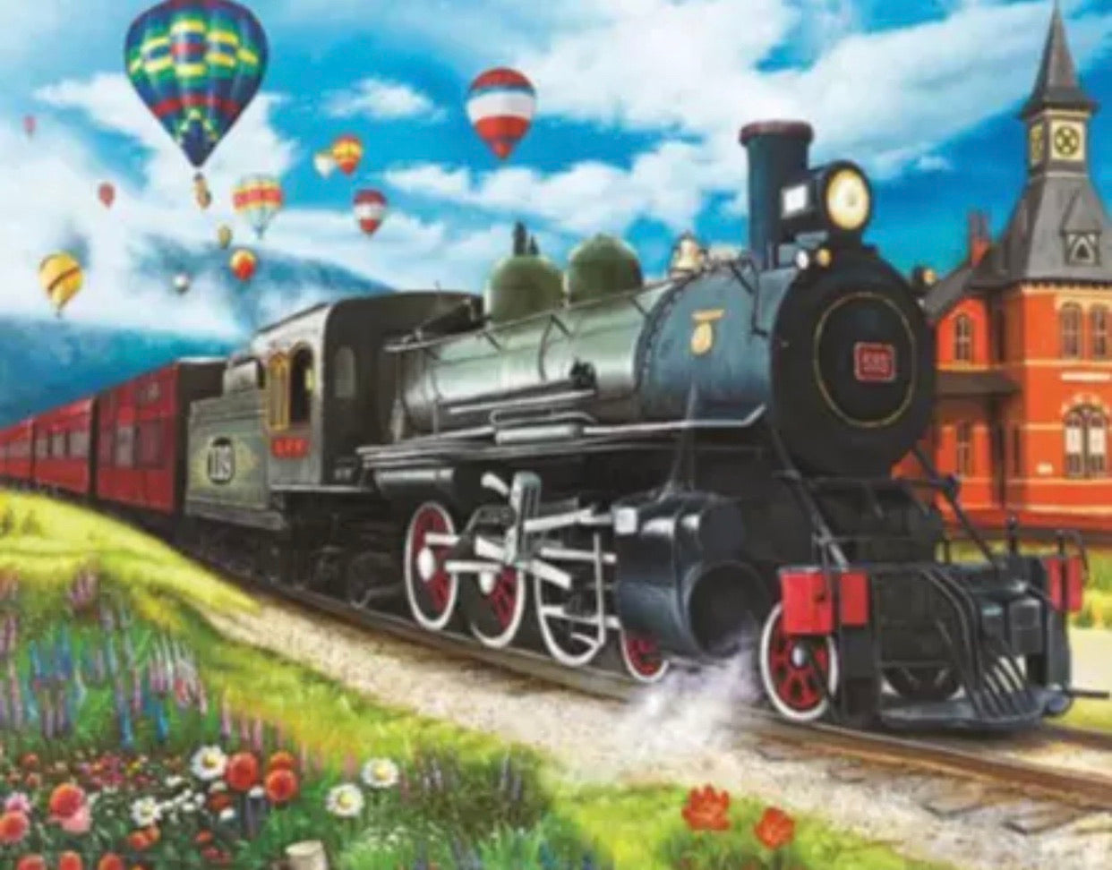 30 x 40 full round drill diamond painting - train - HY817