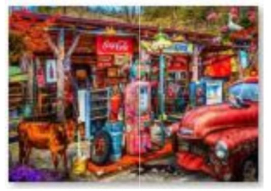 40 x 30 full round drill diamond painting - old farm garage LD214