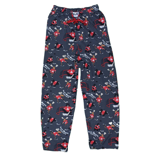 Lazy one - moose hockey unisex pj pants