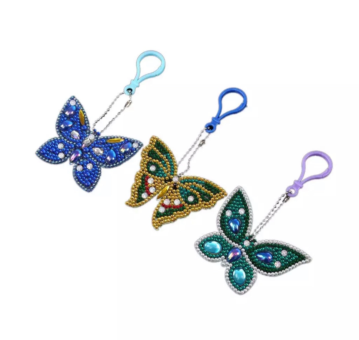 butterfly key chain set diamond painting