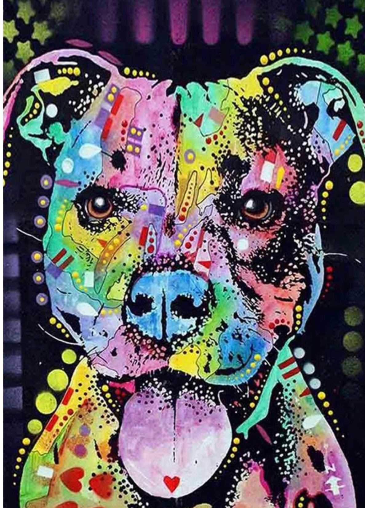 30 x 40 diamond painting full drill - doggie FKW1249