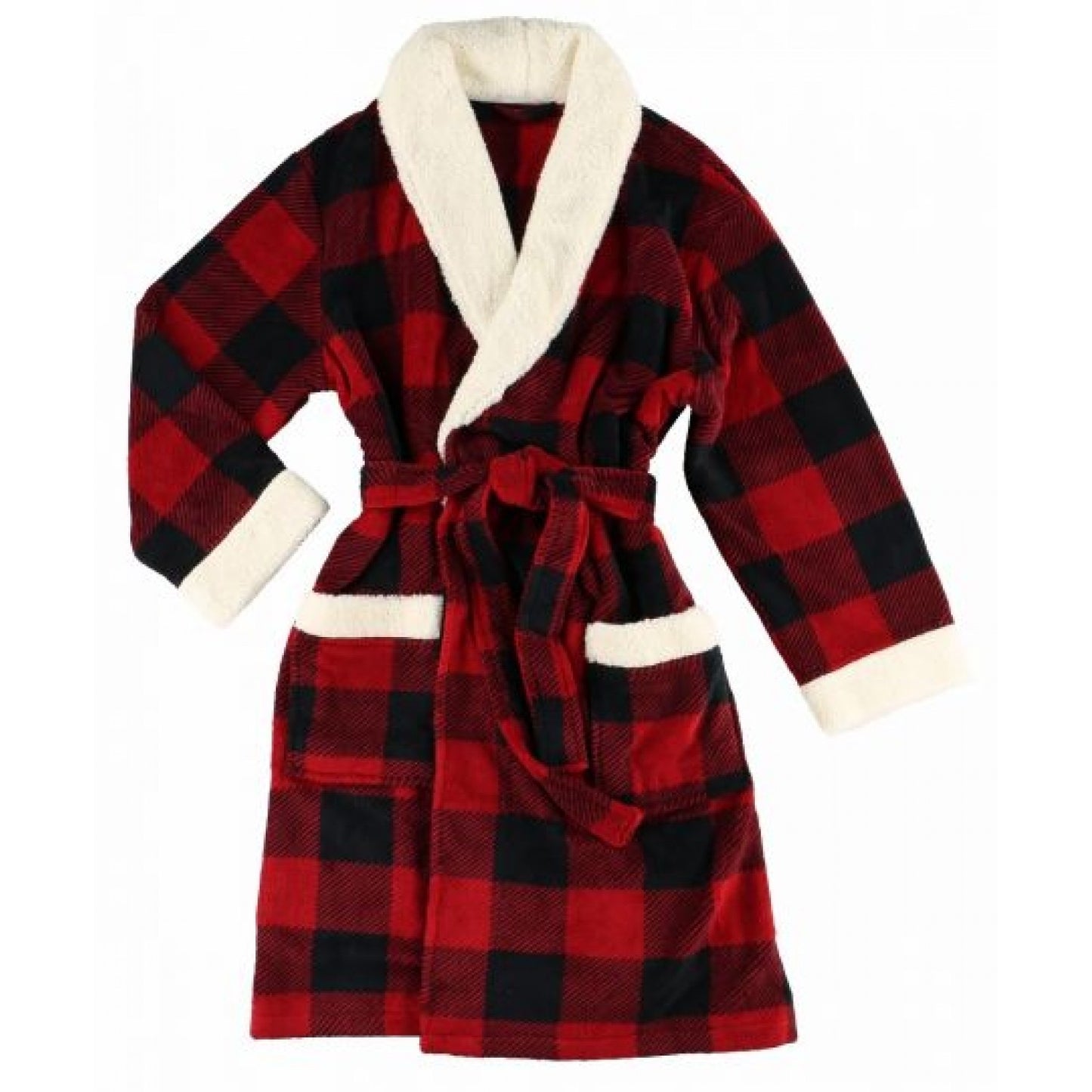 Lazy One - red plaid adult robe