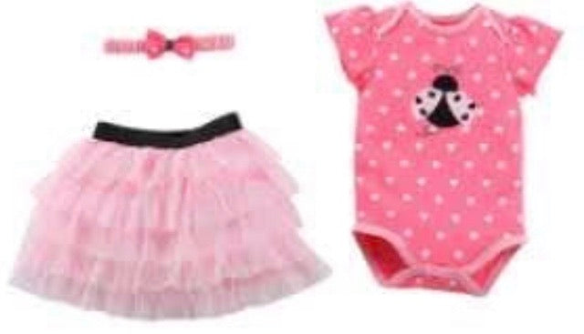 3 pce tutu dress - ladybug