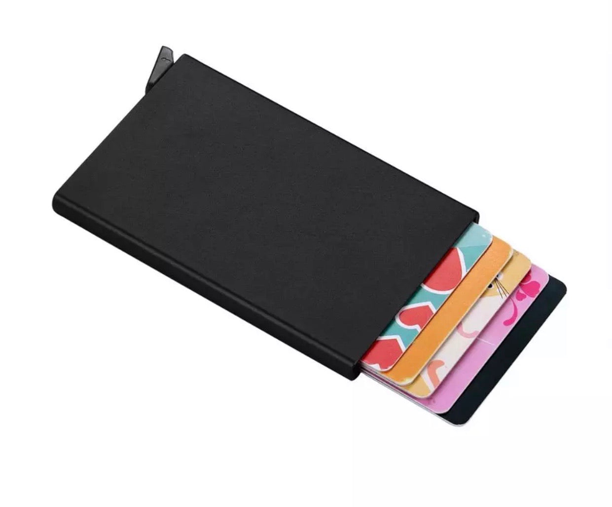 RFID blocking aluminum card case/wallet -black