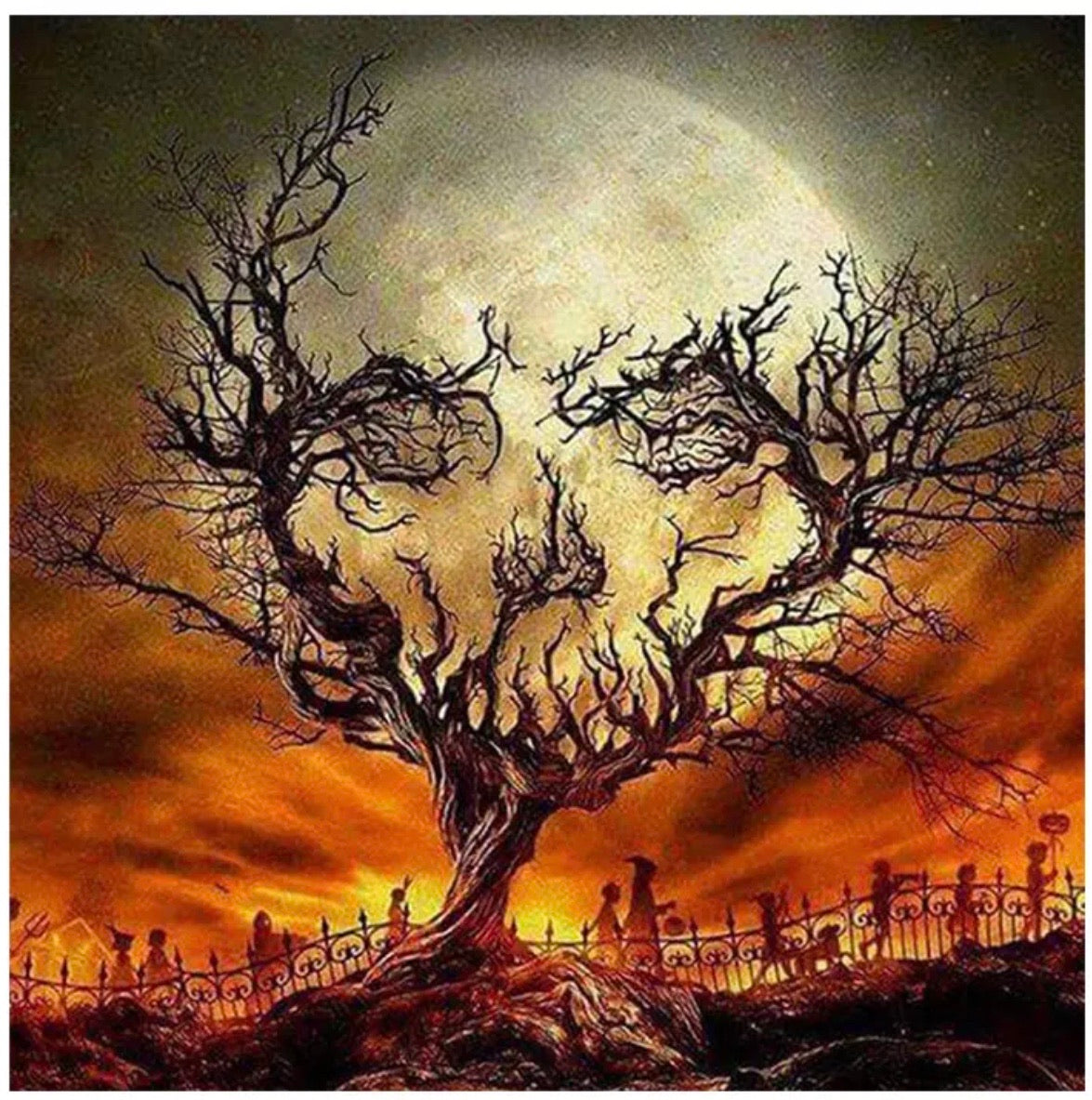 30 x 30 full drill diamond - (Hy6148) skull tree
