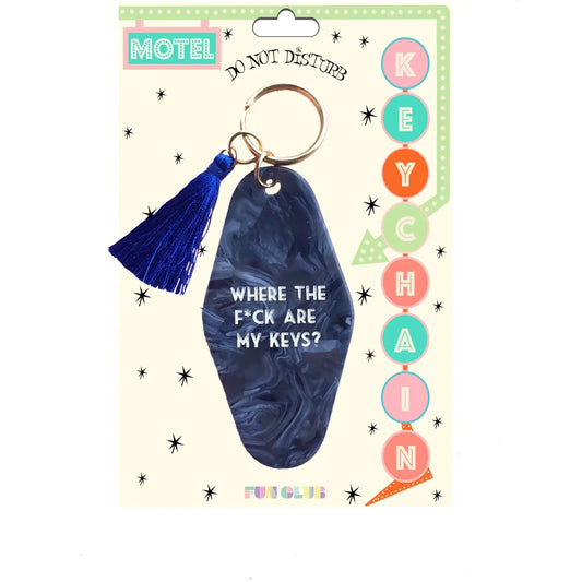 "where the f*ck are my keys"  keychain by fun club