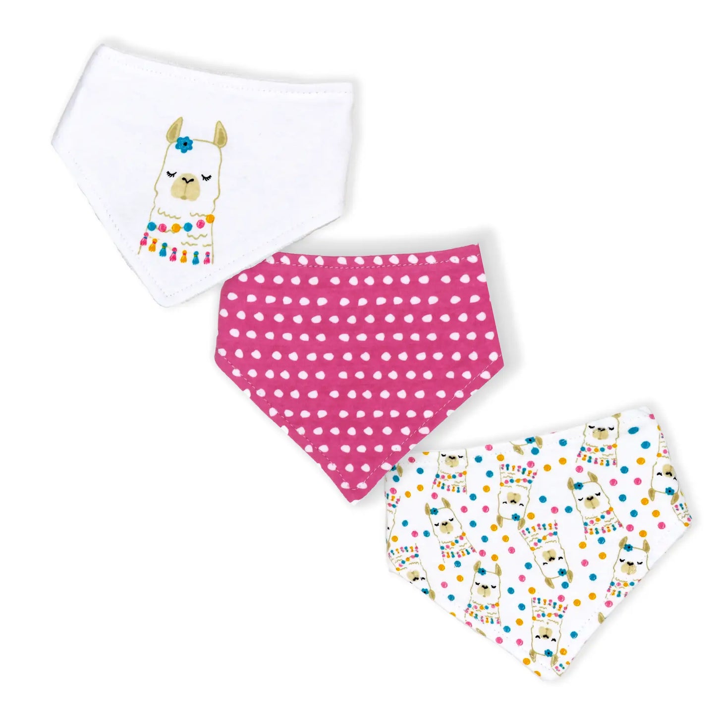Llama Bandana Bib - Set of Three