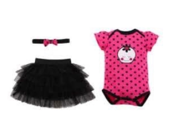 3 pce tutu dress - polka dot