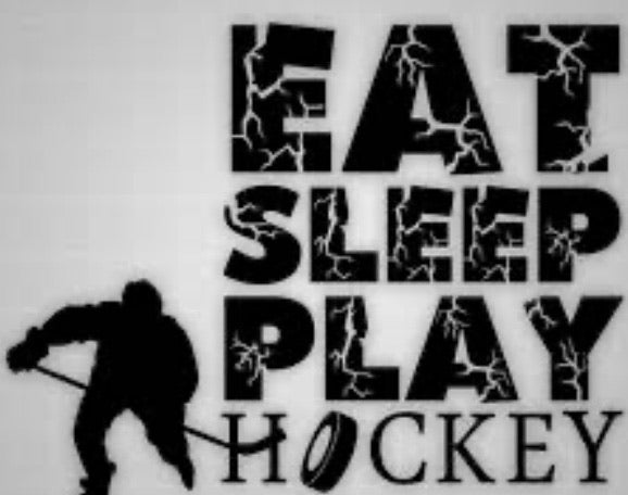 40 x 50 full square drill diamond painting - eat sleep hockey