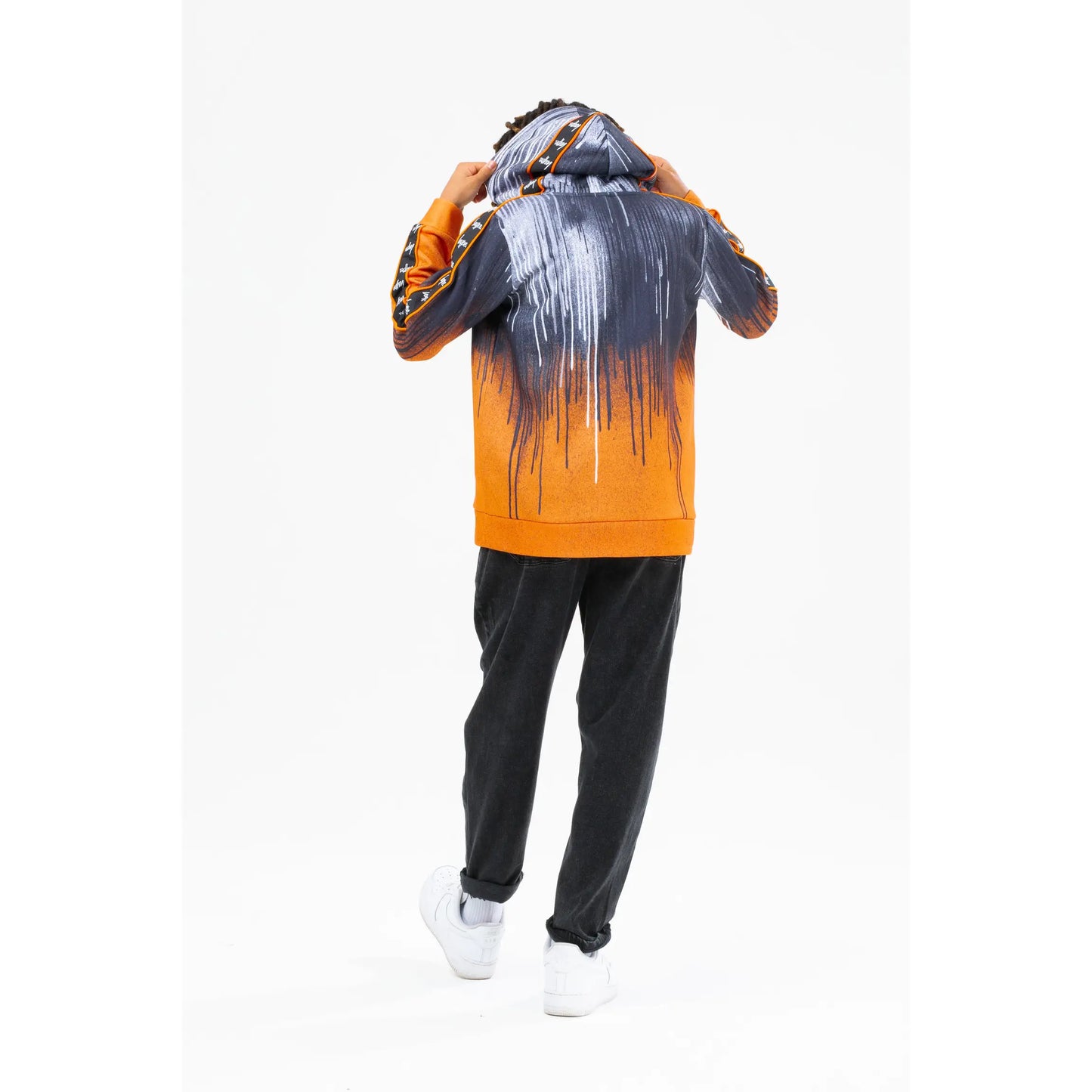 Hype Boys Orange Drips Script Hoodie