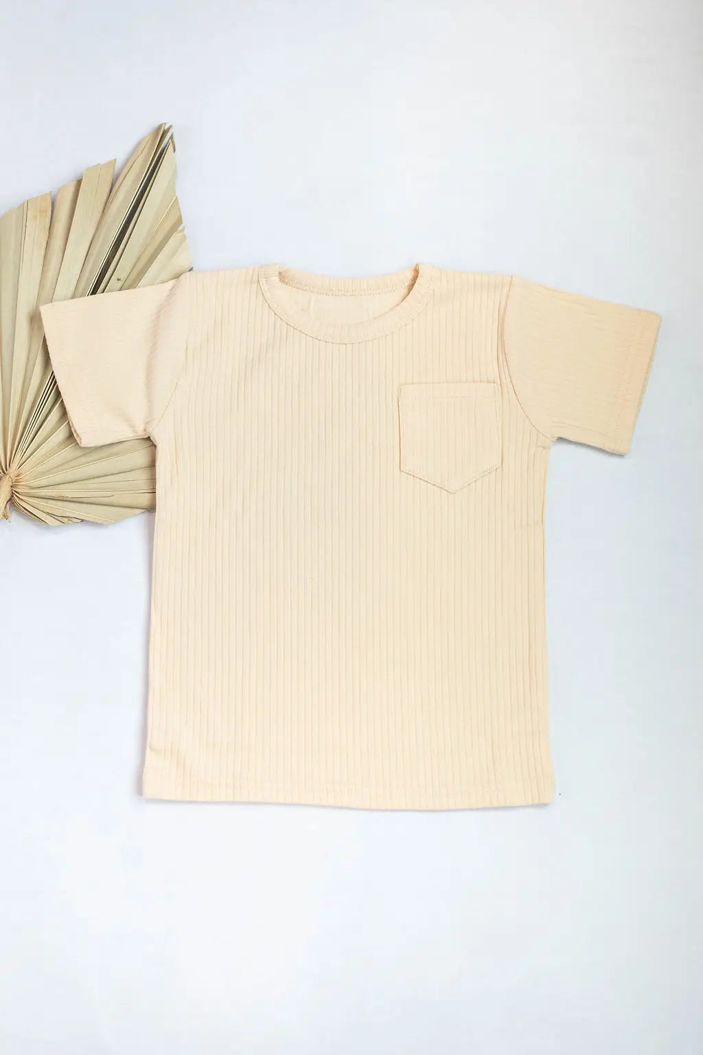 Short Sleeve Baby 2 piece Set ribbed cotton