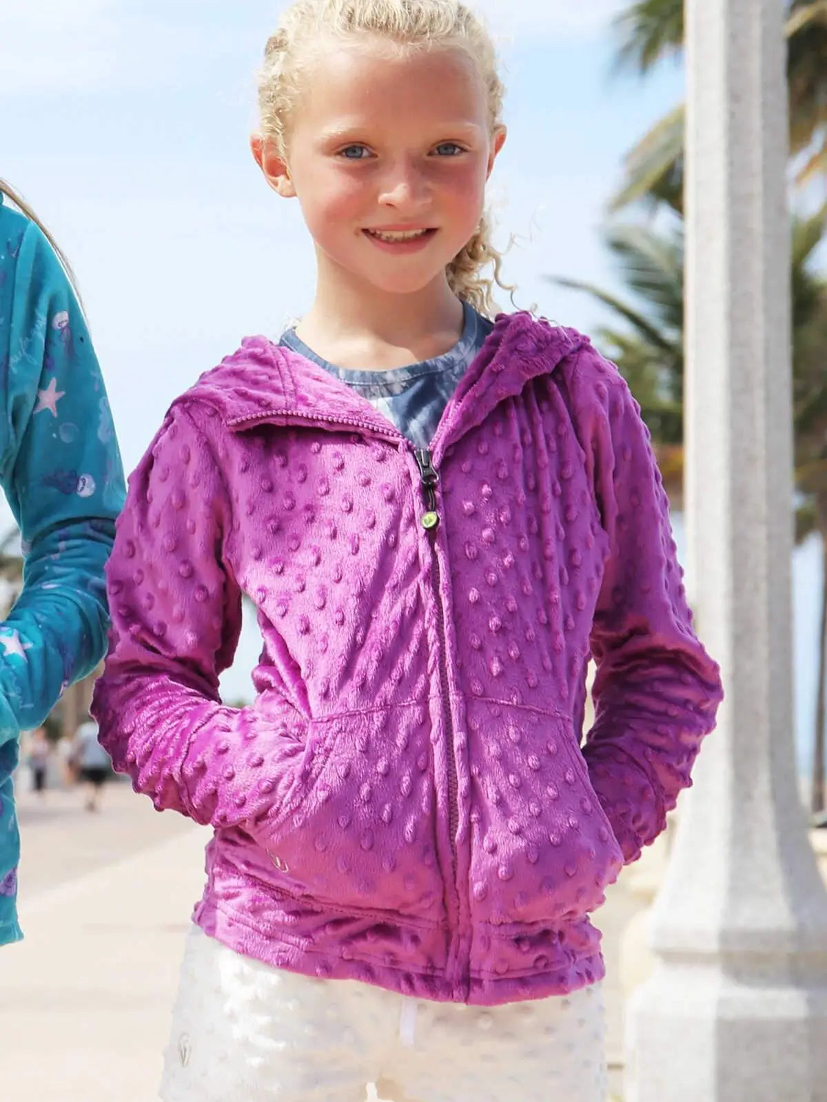 Minky Bubble Hoodie - Orchid