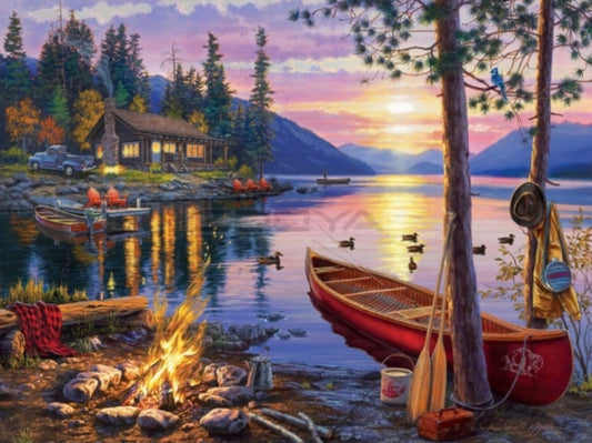 55 x 70 full square drill diamond painting - campfire - TLS-7116
