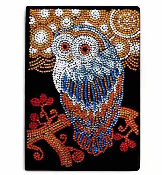 diamond painting notebook - owl HM017