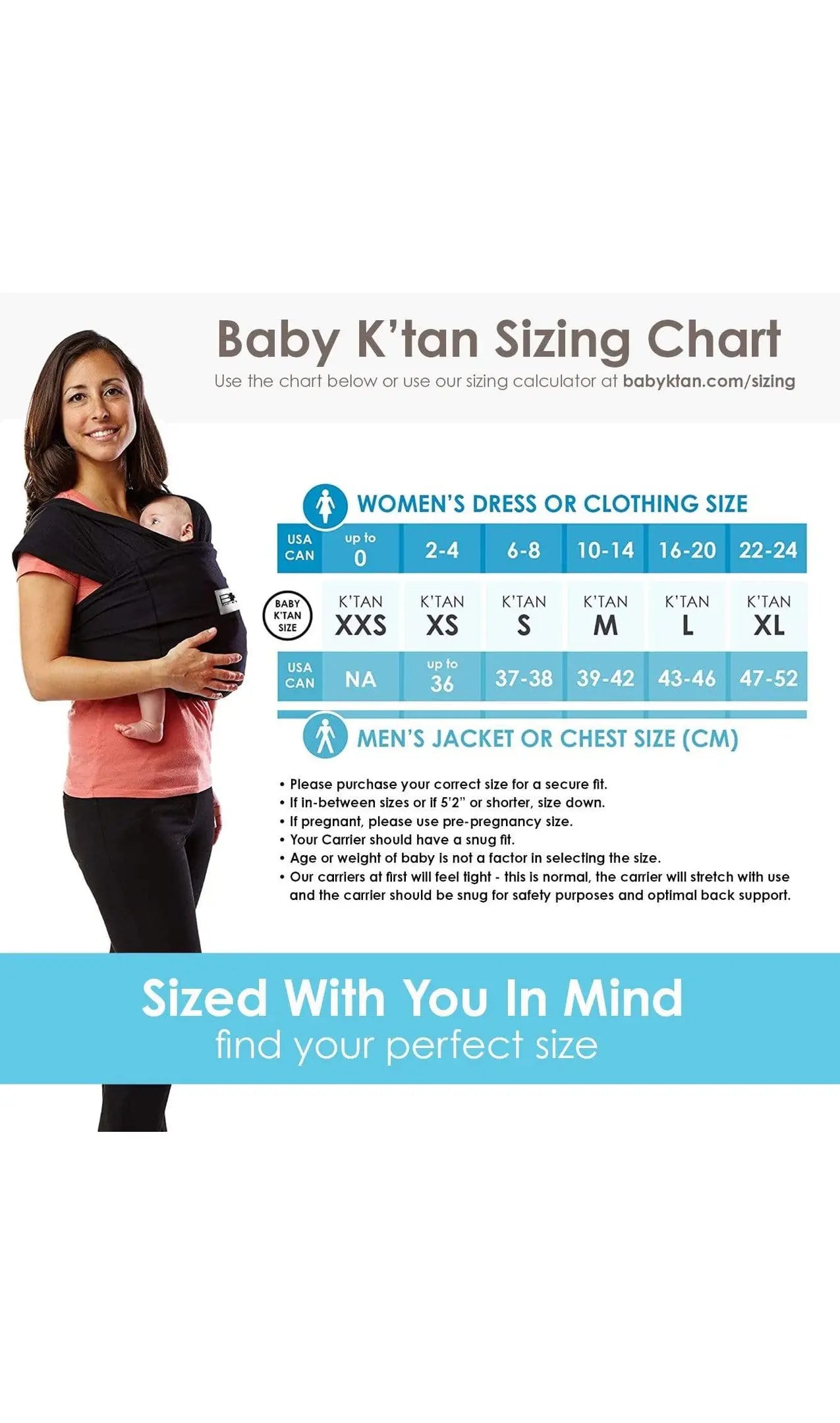 Baby K'tan Original Baby Carrier - Black
