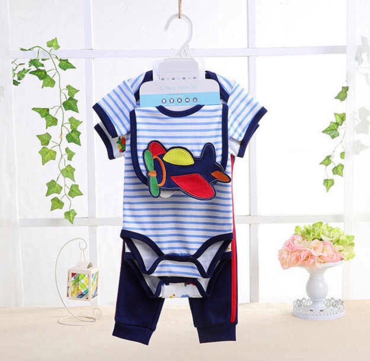 5 pce pant set - airplane