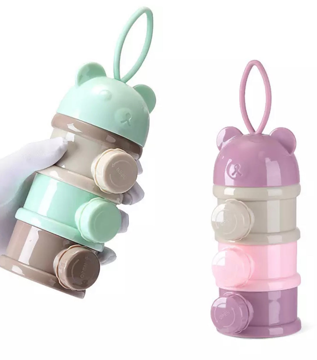 3 layer bear portable formula and snack storage