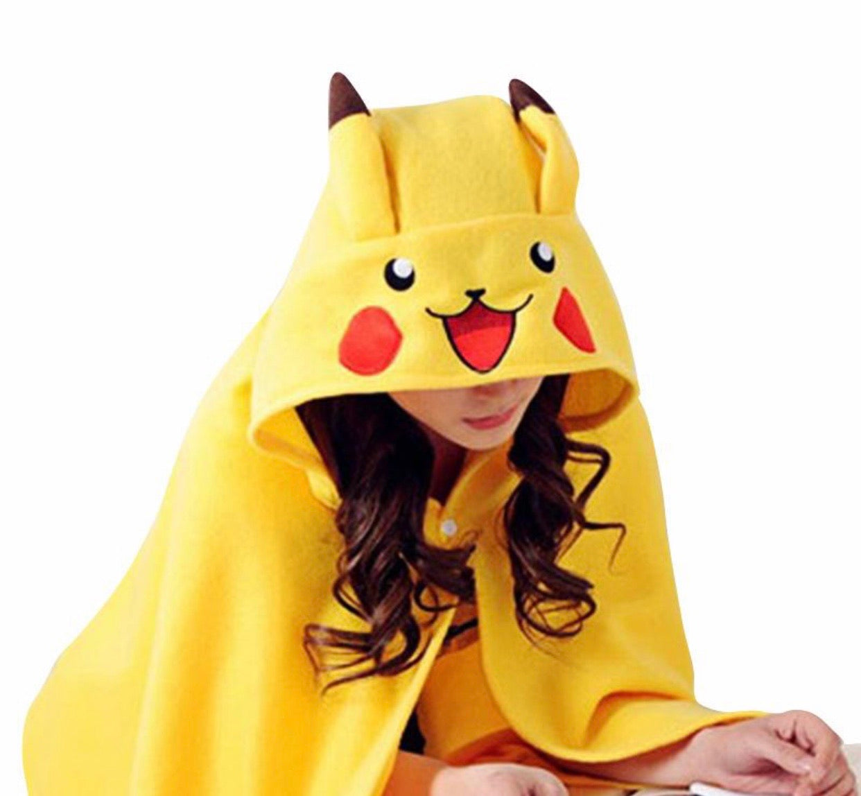 pikachu hooded blanket