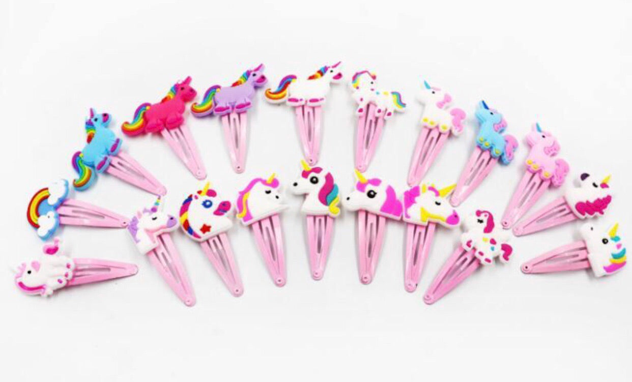 unicorn hair clips