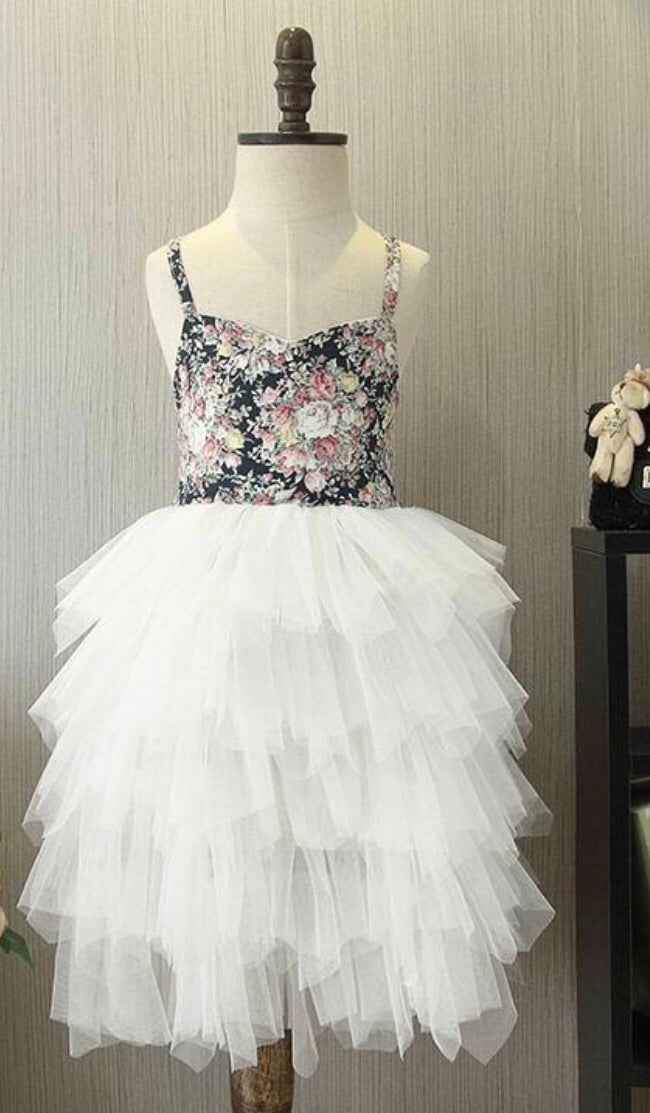 Girls Layered Chiffon Dress