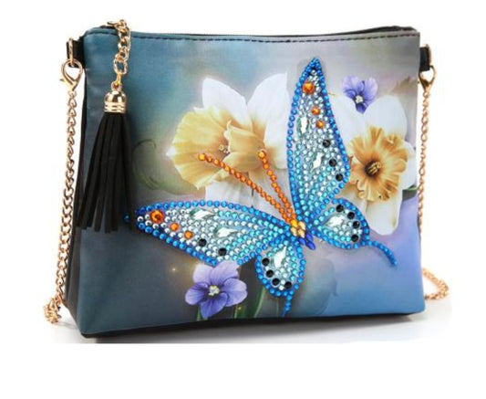 18 x 15 diamond painting should bag - butterfly flower