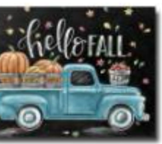 30 x 25 full round diamond painting - fall truck