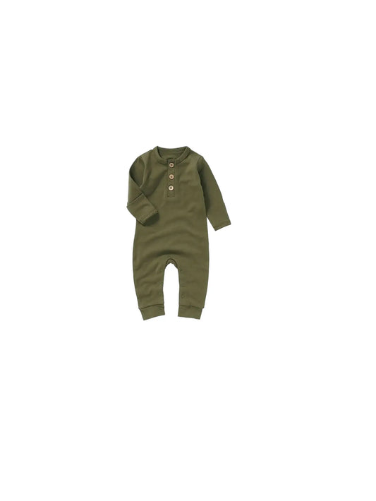 Organic Cotton Long Sleeve Romper