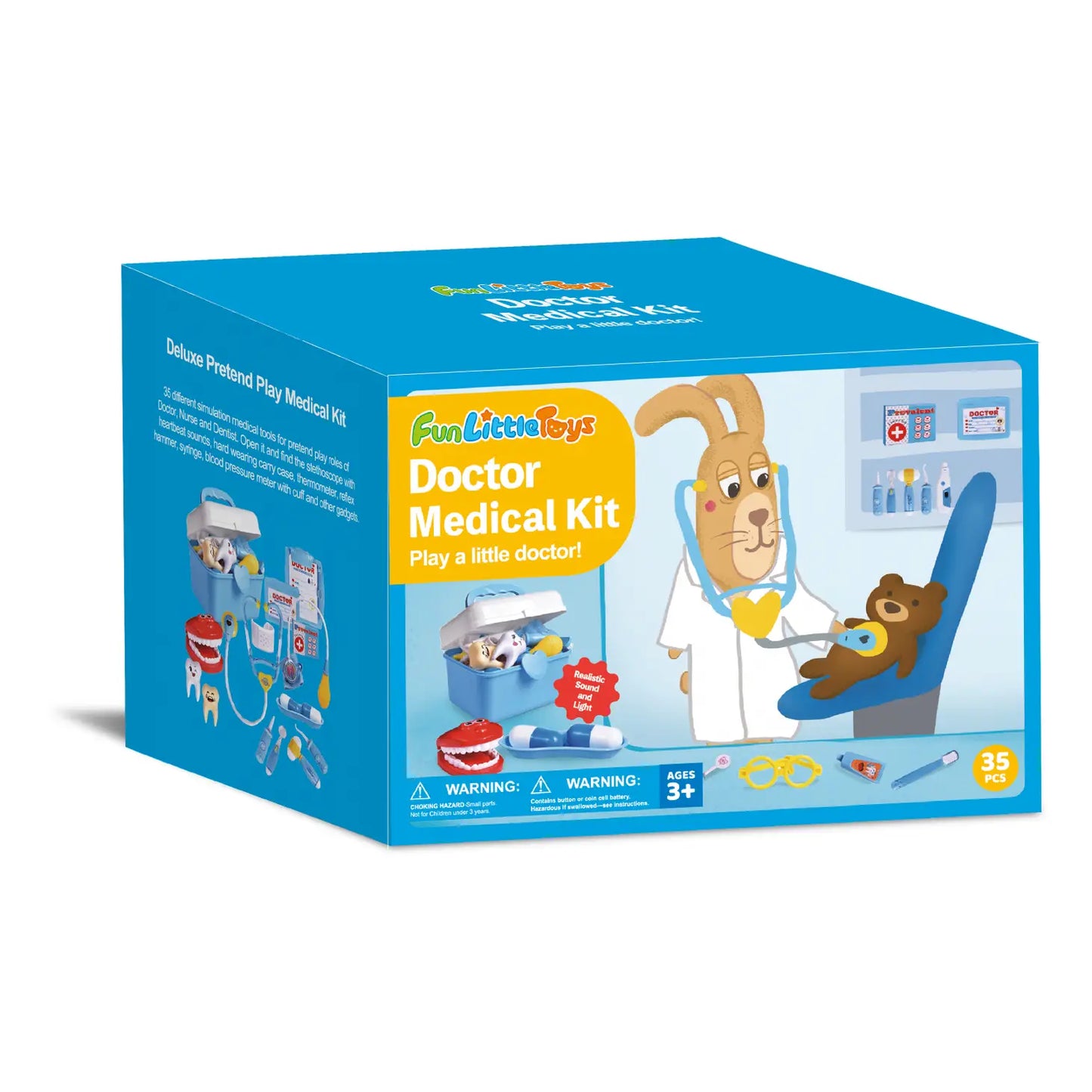 31 Pcs Doctor Medical Kit - Pretend Play Doctor Set For Kids